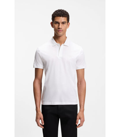 Boss Porsche X Boss Polo Shirt In Mercerized Cotton White
