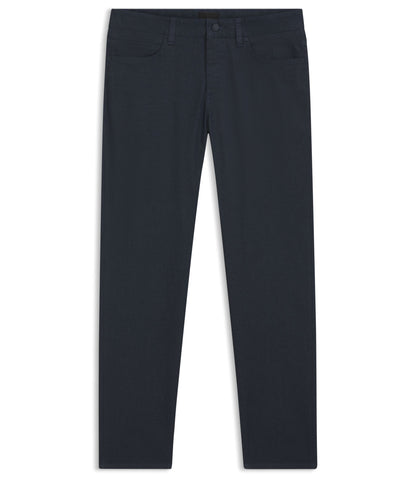 Boss Delaware Slim Fit Trousers In A Cotton Blend Dark Blue
