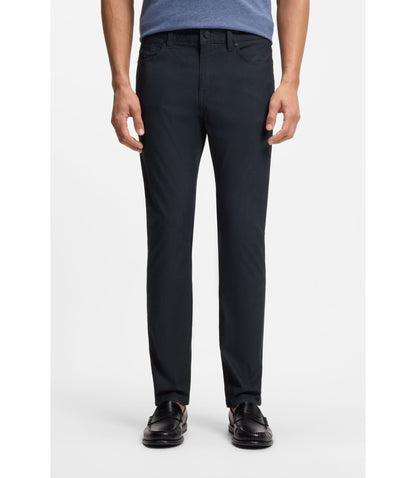 Boss Delaware Slim Fit Trousers In A Cotton Blend Dark Blue