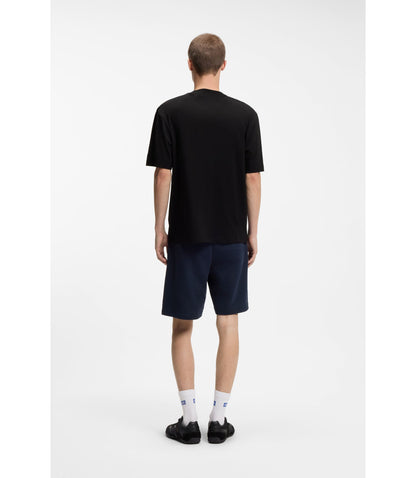Hugo Logo Artwork T Shirt In Cotton Jersey Black