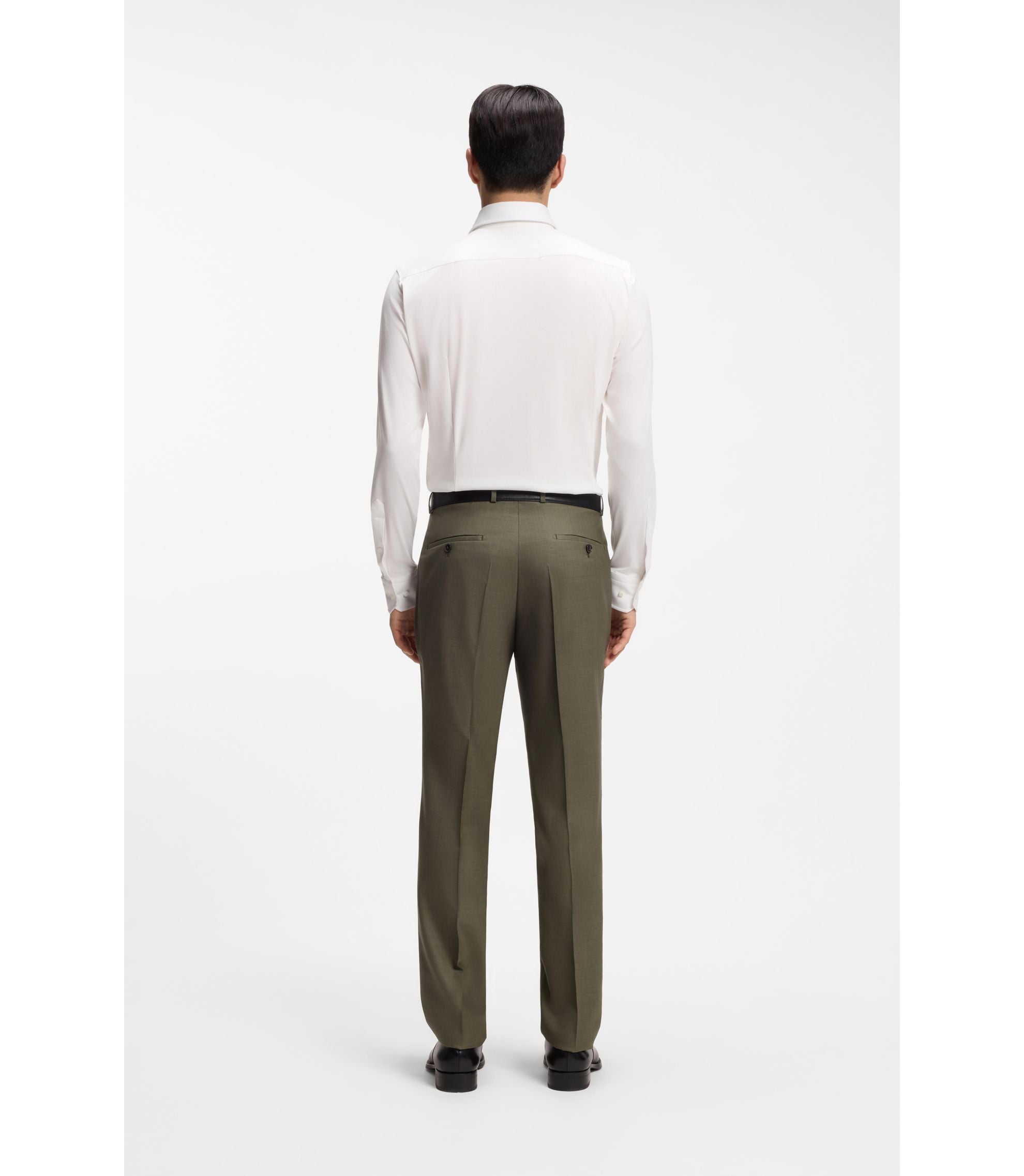 Boss Slim Fit Shirt In An Italian Made Cotton Blend White