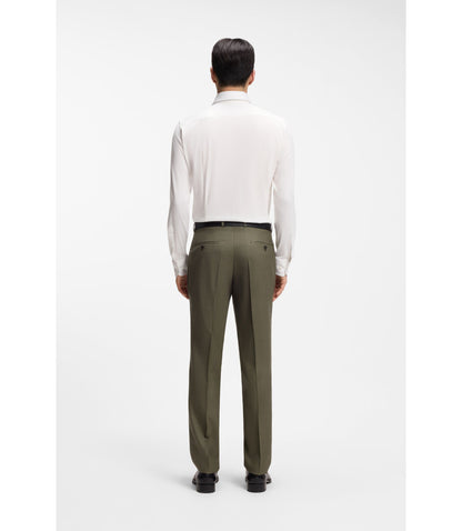 Boss Slim Fit Shirt In An Italian Made Cotton Blend White