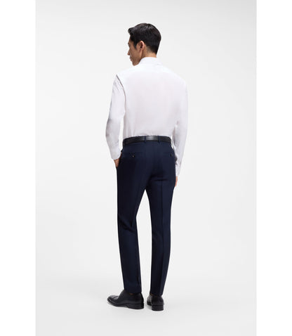 Boss Regular Fit Shirt In Italian Made Cotton And Silk White