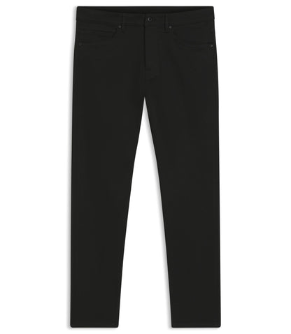 Boss Porsche X Boss Tapered Fit Pants In Stretch Denim Black