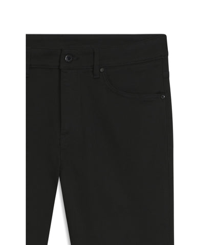 Boss Porsche X Boss Tapered Fit Pants In Stretch Denim Black