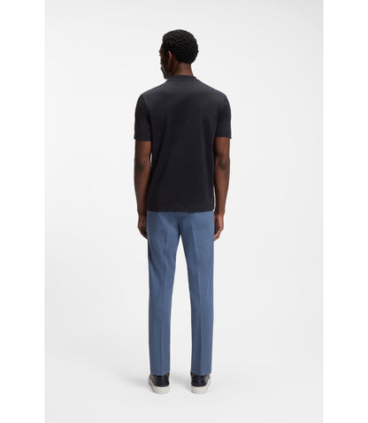 Boss Stripe Artwork T Shirt In Cotton Jersey Dark Blue