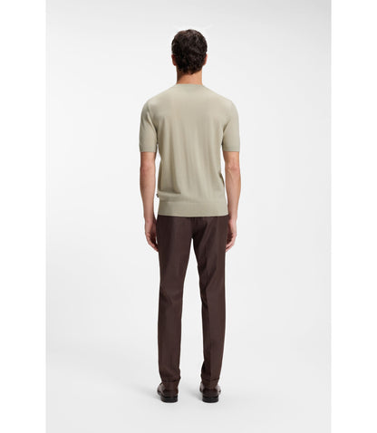 Boss Knitted Sweater In Virgin Wool Light Beige