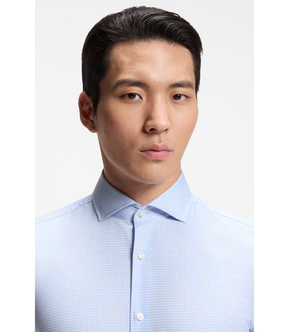 Boss Easy Iron Slim Fit Shirt In Cotton Twill Light Blue
