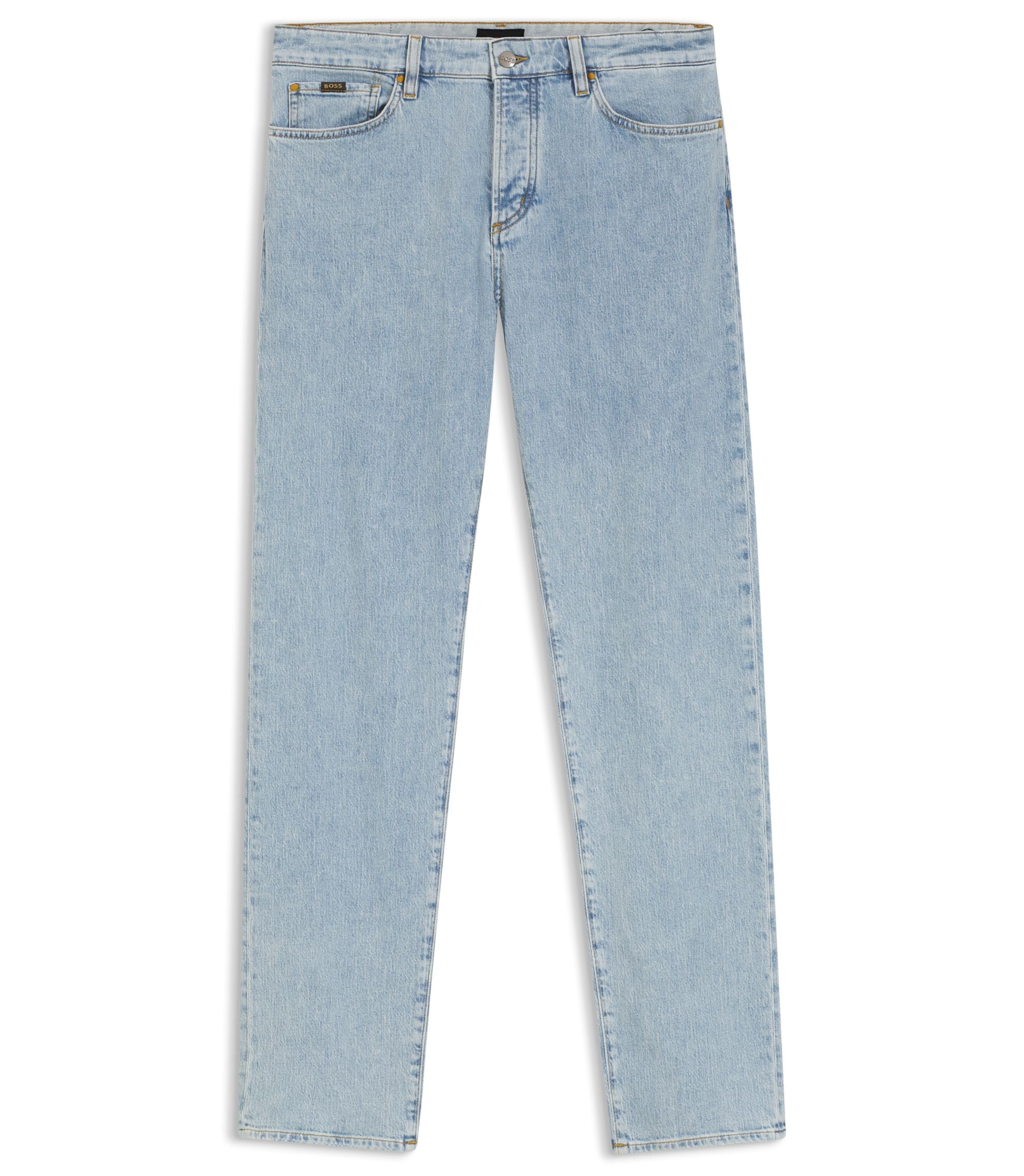 Boss Bright Blue Jeans In Comfort Stretch Denim Light Blue