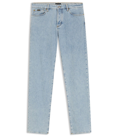 Boss Bright Blue Jeans In Comfort Stretch Denim Light Blue