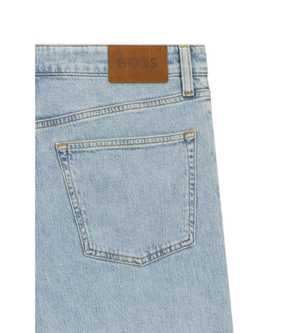 Boss Bright Blue Jeans In Comfort Stretch Denim Light Blue