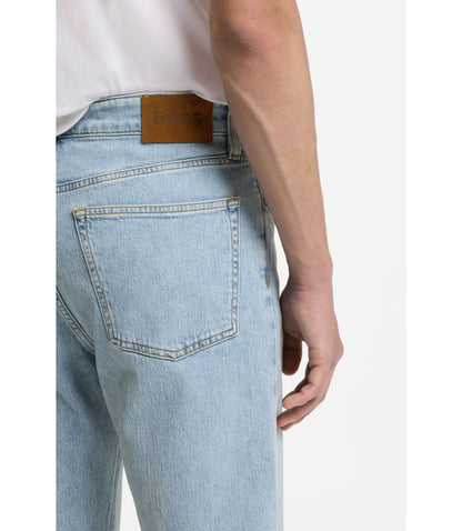 Boss Bright Blue Jeans In Comfort Stretch Denim Light Blue