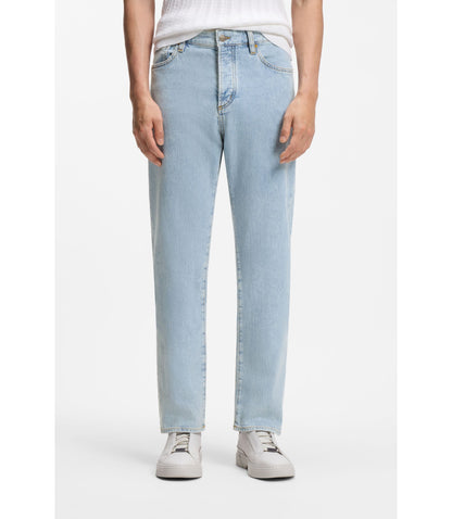Boss Bright Blue Jeans In Comfort Stretch Denim Light Blue