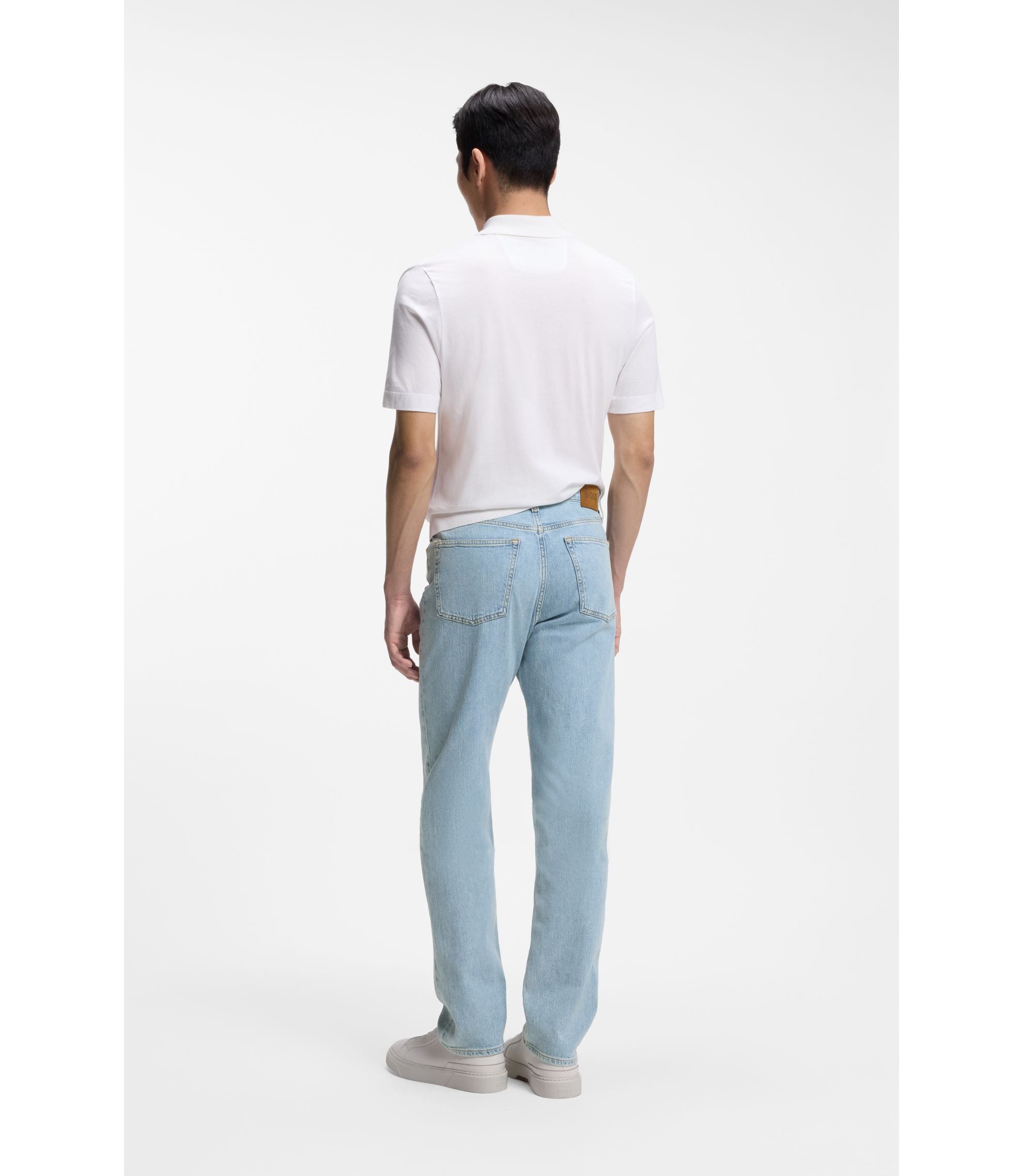 Boss Bright Blue Jeans In Comfort Stretch Denim Light Blue