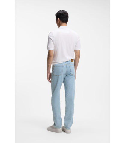 Boss Bright Blue Jeans In Comfort Stretch Denim Light Blue