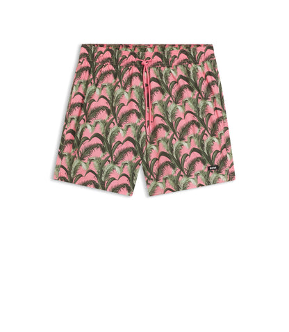 Boss Swim Shorts With All Over Print Light Pink