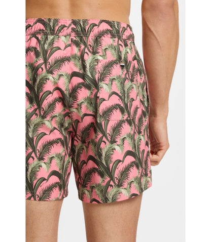 Boss Swim Shorts With All Over Print Light Pink