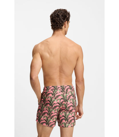 Boss Swim Shorts With All Over Print Light Pink
