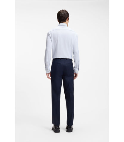 Hugo Printed Slim Fit Shirt In Stretch Jersey White