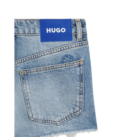 Hugo Regular Fit Shorts In Blue Denim Blue Women's