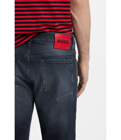 Hugo Slim Fit Jeans In Dark Blue Stretch Denim Dark Blue