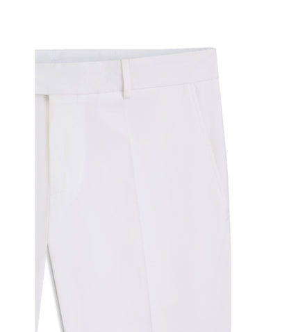 Boss Washable Slim Fit Trousers In Stretch Cotton White