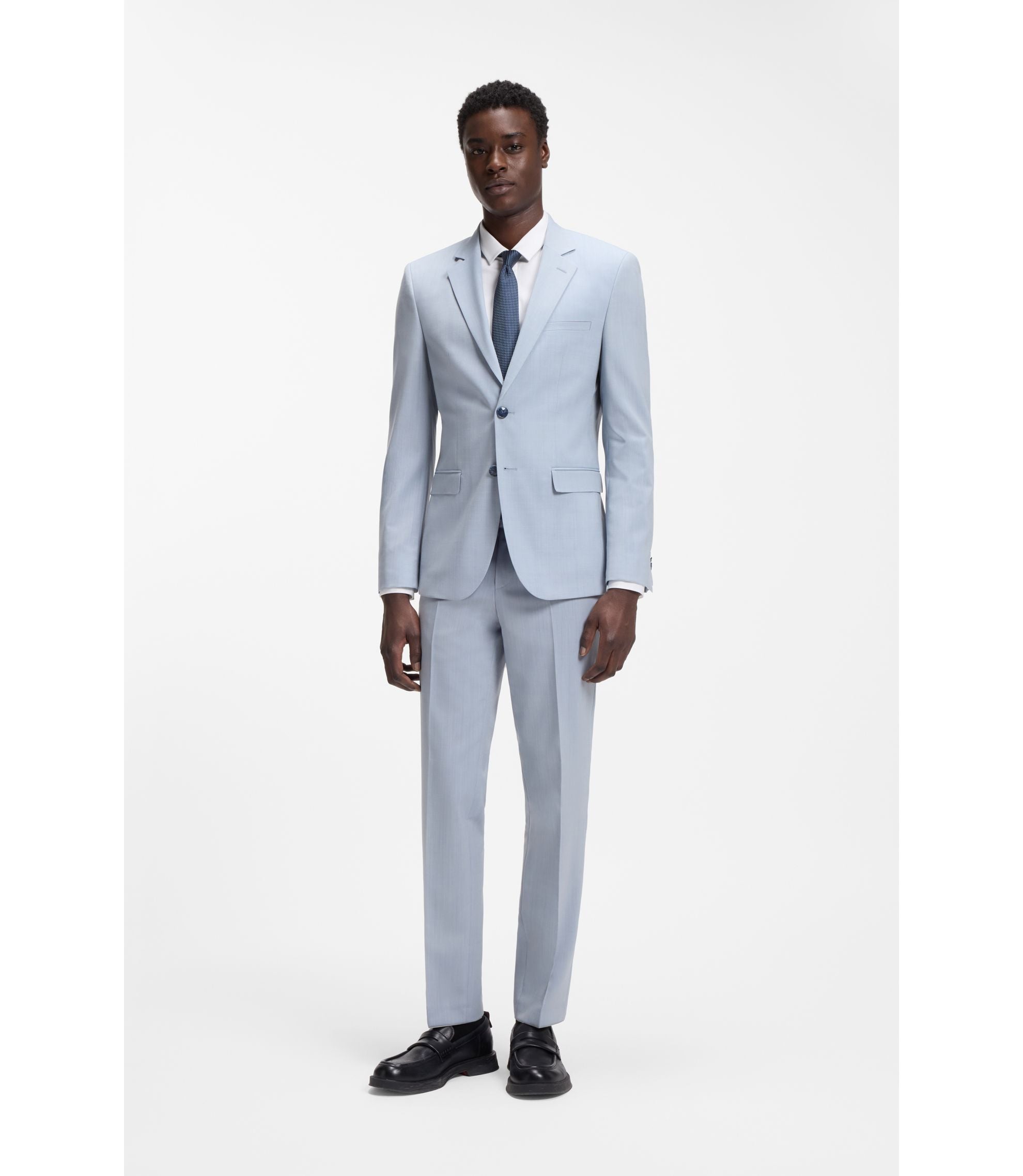 Hugo Slim Fit Shirt In Stretch Cotton White