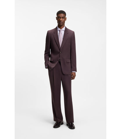 Boss Slim Fit Shirt In A Structured Cotton Blend Light Purple