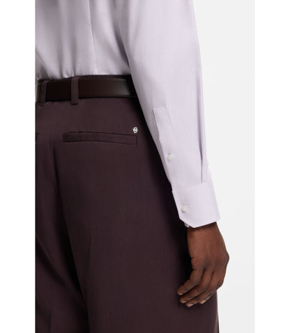 Boss Slim Fit Shirt In A Structured Cotton Blend Light Purple