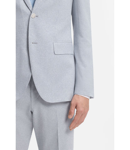 Boss Two Piece Regular Fit Suit In Stretch Boucl Light Blue