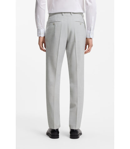 Boss Two Piece Slim Fit Suit In Micro Patterned Cloth Light Grey