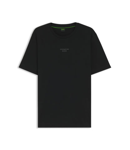 Boss Porsche X Boss Mercerized Cotton T Shirt With Rear Graphics Black