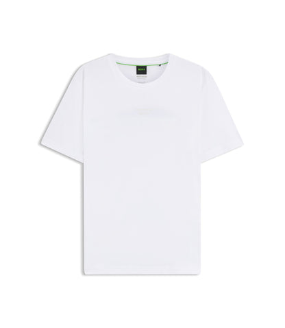 Boss Porsche X Boss Mercerized Cotton T Shirt With Rear Graphics White