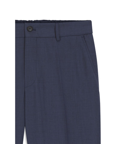Boss Tapered Fit Trousers In Washable Virgin Wool Light Blue