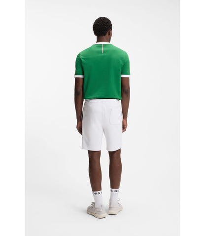 Boss Stretch Cotton T Shirt With Country Flag And Logo Mexico Green