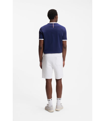 Boss Stretch Cotton T Shirt With Country Flag And Logo Usa Blue