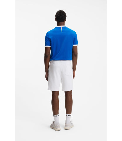 Boss Stretch Cotton T Shirt With Country Flag And Logo Italy