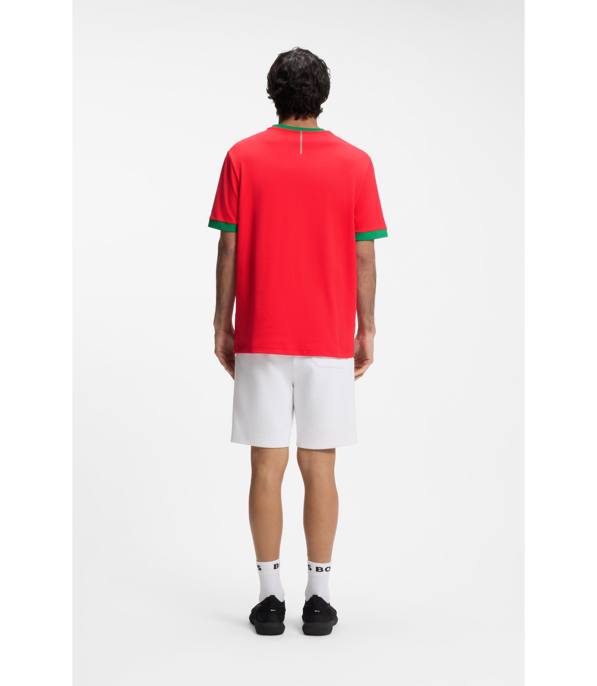 Boss Stretch Cotton T Shirt With Country Flag And Logo Portugal