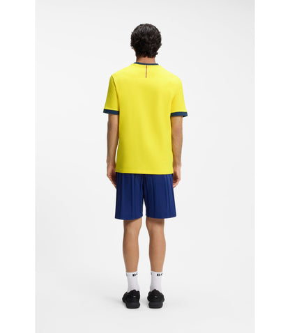 Boss Stretch Cotton T Shirt With Country Flag And Logo Colombia
