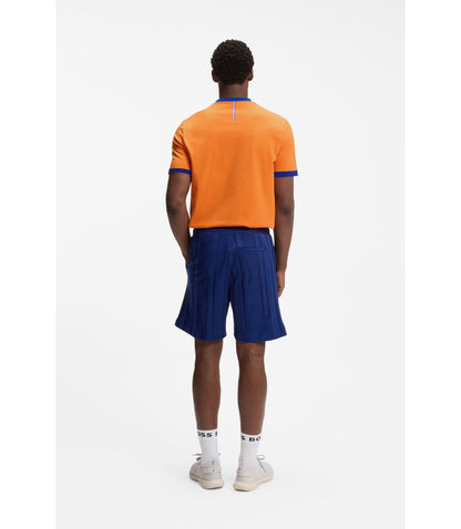 Boss Stretch Cotton T Shirt With Country Flag And Logo Netherlands