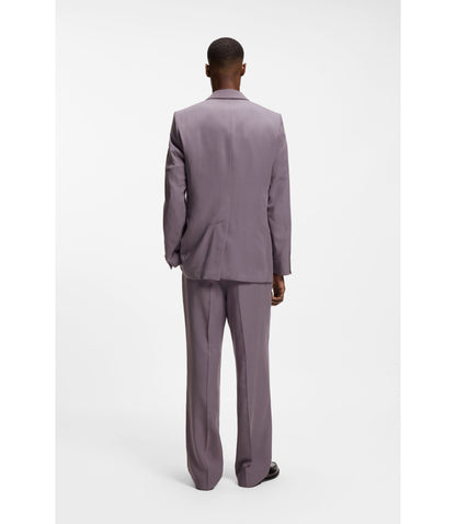 Boss Relaxed Fit Jacket In Twill Purple