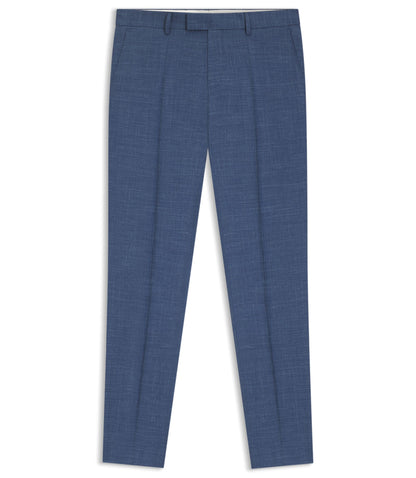 Boss Slim Fit Trousers In Virgin Wool Silk And Linen Light Blue