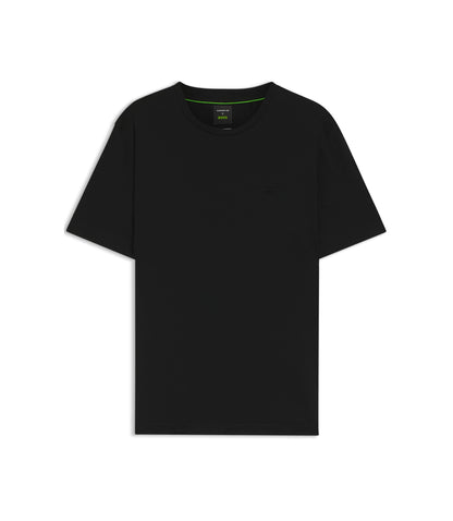 Boss Porsche X Boss Mercerized Cotton T Shirt With Reflective Branding Black