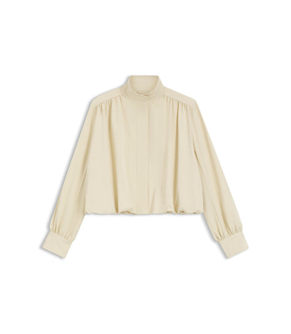 Boss Relaxed Fit Blazer With Balloon Hem Light Yellow Women's