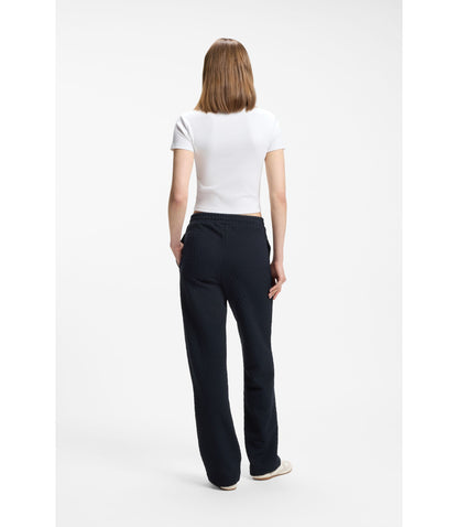 Hugo Straight Fit Track Pants In Diamond Jacquard Blue Women's