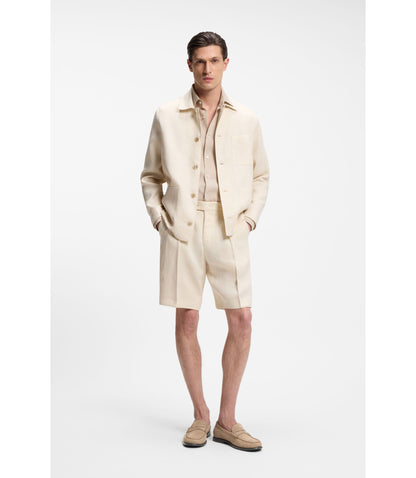 Boss Penny Trim Moccasins In Suede Beige Beige