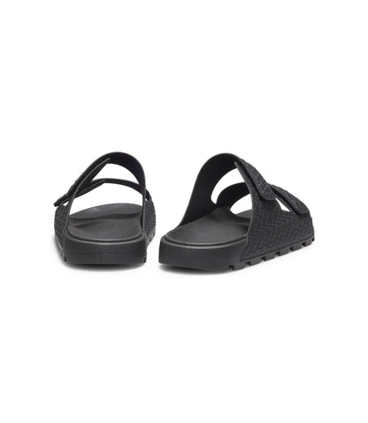 Hugo Monogram Sandals With Riptape Straps Black Black