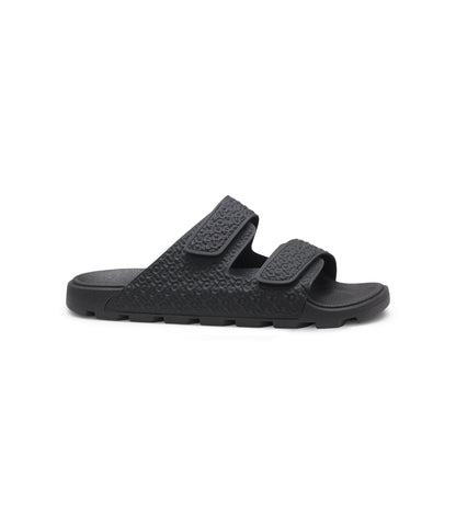 Hugo Monogram Sandals With Riptape Straps Black Black