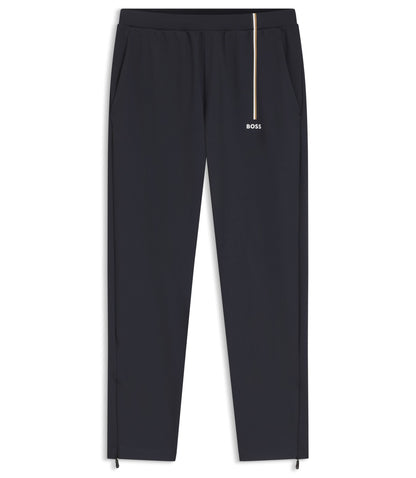 Boss Active Track Pants In Thermoregulating Stretch Gabardine Dark Blue