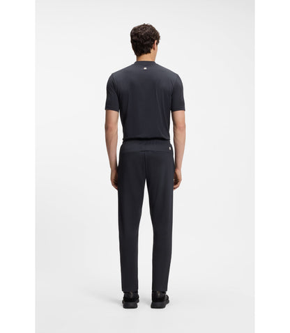 Boss Active Track Pants In Thermoregulating Stretch Gabardine Dark Blue